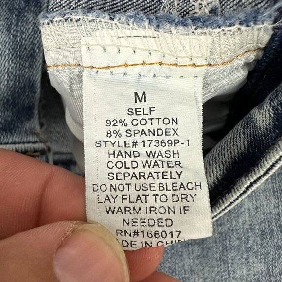 Blue B Collection Womens Size M Light Blue Denim Jeans With Rhinestone Fringe - Picture 7 of 7